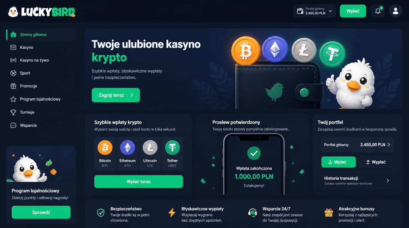 Szybkie wpłaty krypto